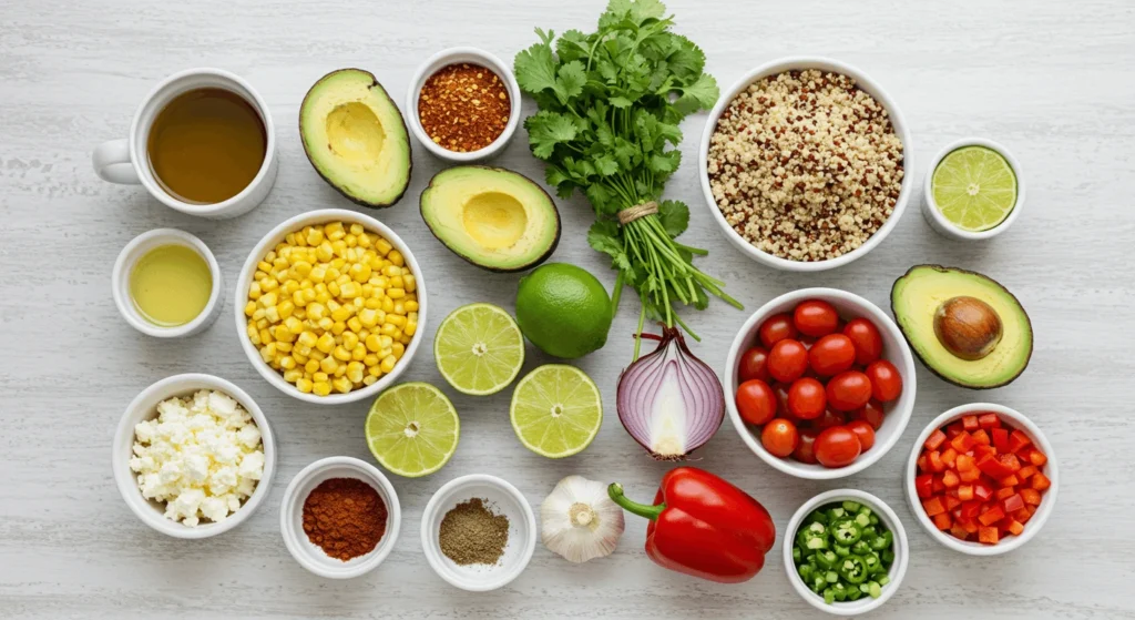 Ingredients for the Best Mexican Quinoa Salad